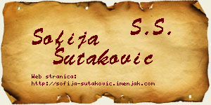Sofija Šutaković vizit kartica